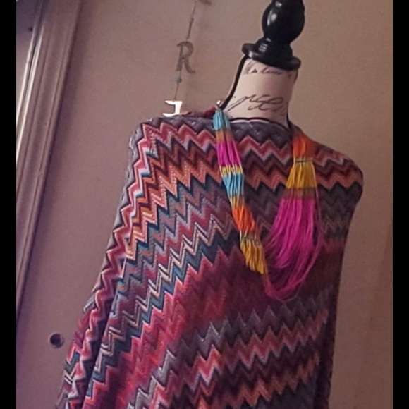Multi-Color Poncho - Picture 6 of 7